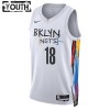Dres Brooklyn Nets Yuta Watanabe 18 Nike 2022-23 City Edition Bijela Swingman - Dječji